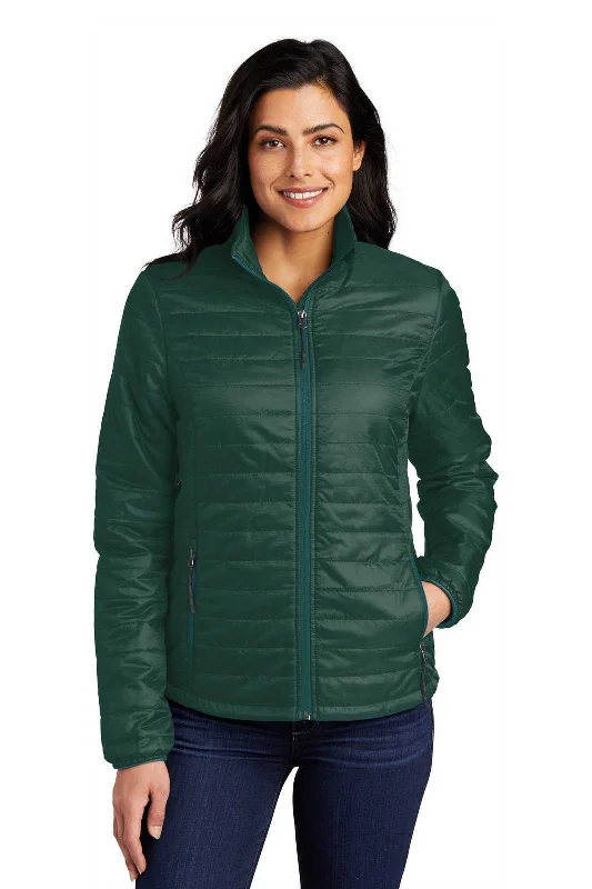 Port Authority L850 Port AuthorityLadies Packable Puffy Jacket - Tree Green Marine Green