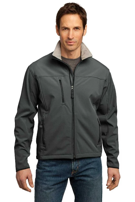 Port Authority TLJ790 Tall Glacier Soft Shell Jacket - Smoke Gray Chrome