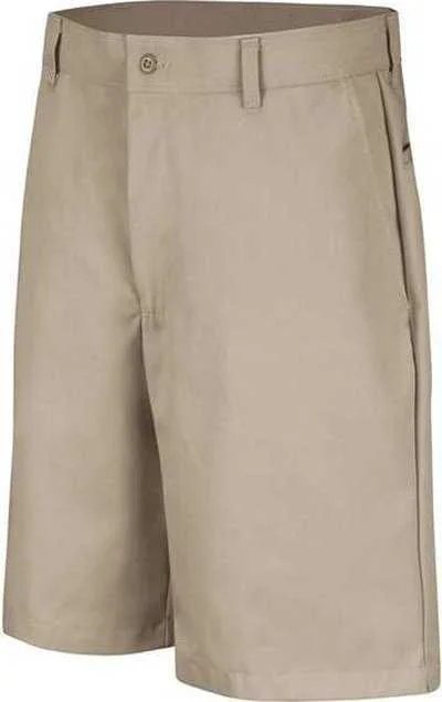 Shorts For Superhero Looks-Red Kap PT26 Plain Front Shorts - Tan