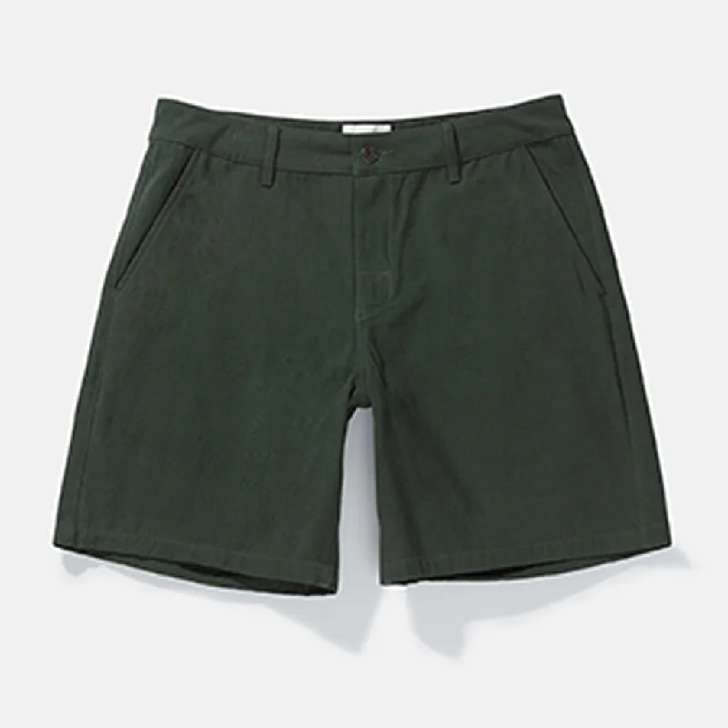 Shorts For New Year Goals-Rhythm Men's Canvas Essential Short - Pine