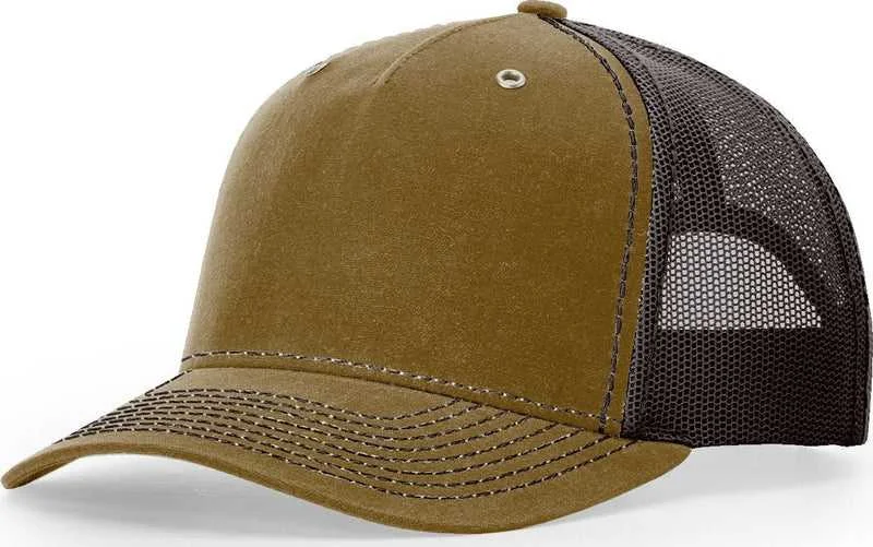 Stylish Sun Hat for Women-Richardson 112WH Hawthorne Trucker Cap - Whiskey Brown