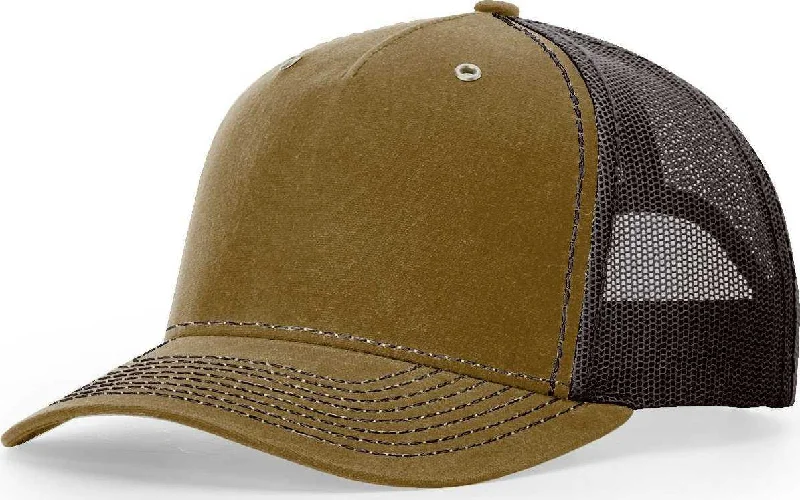 Foldable Travel Hat-Richardson 112WH Hawthorne Trucker Caps - Whiskey Brown