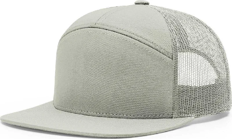 Soft Cashmere-Lined Hat-Richardson 168 Seven-Panel Trucker Caps - Quarry