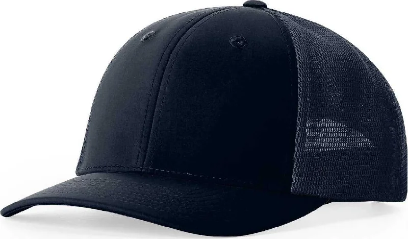 Sleek and Modern Snapback Hat-Richardson 173 Hood River Performance Trucker Cap - Midnight Navy Navy