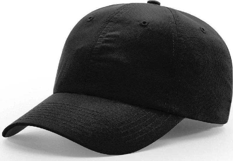 Warm Fleece Lined Hat-Richardson 220 Relaxed Lite Caps- Black