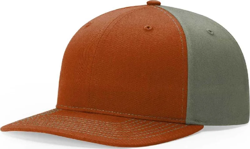 Elegant Vintage Cloche Hat-Richardson 312 Twill Back Trucker Caps - Dark Orange Dark Loden