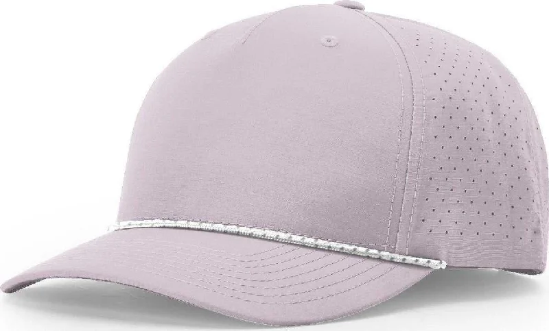 Denim Streetwear Hat-Richardson 355 Laser Perf Performance Rope Cap - Lilac White Gray