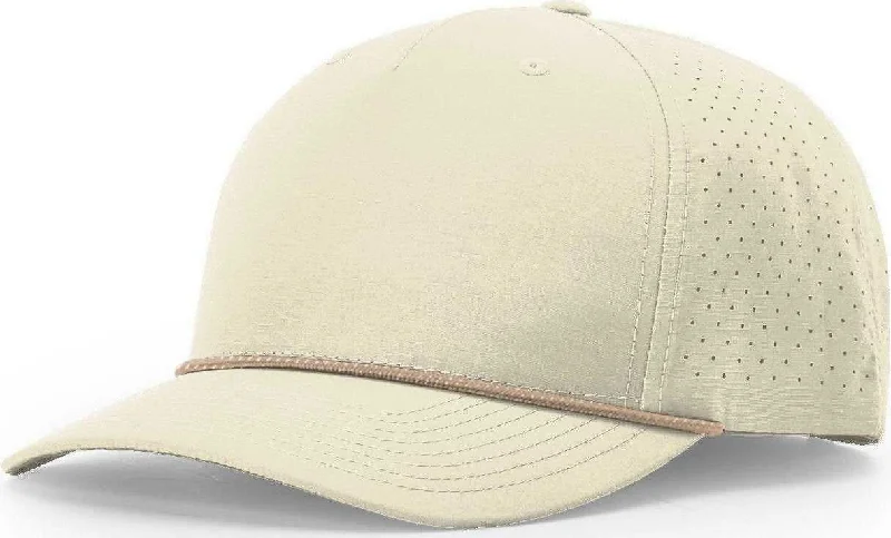 Soft Cashmere-Lined Hat-Richardson 355 Laser Perf Performance Rope Cap - Oat Milk Elmwood White