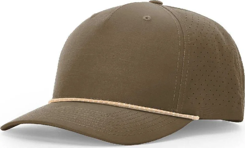 Outdoor Hiking Hat-Richardson 355 Laser Perf Performance Rope Caps - Dark Loden Tannin Gray