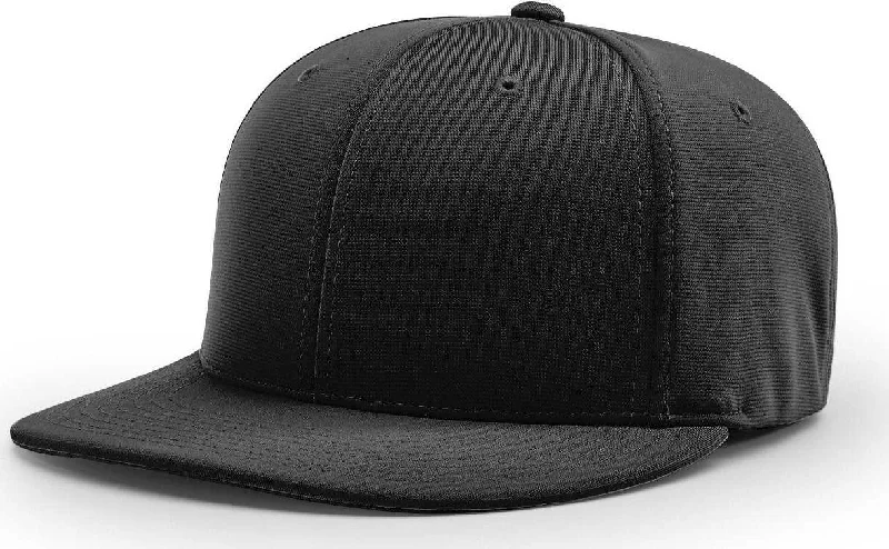 Hand-Stitched Wool Hat-Richardson 653 Umpire Pulse 2 3/4" Bill R-Flex Caps- Black