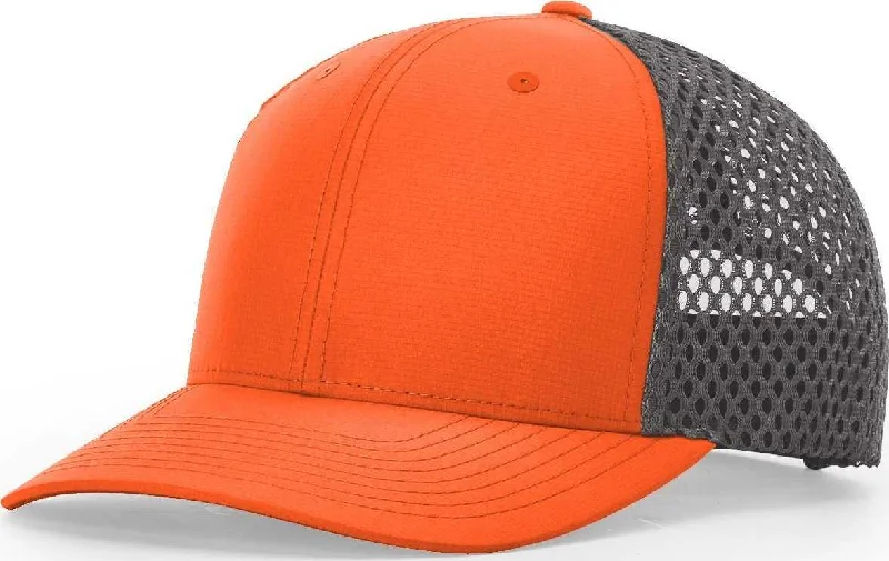 Soft Velvet Evening Hat-Richardson 835 Tilikum Caps - Blaze Orange Charcoal