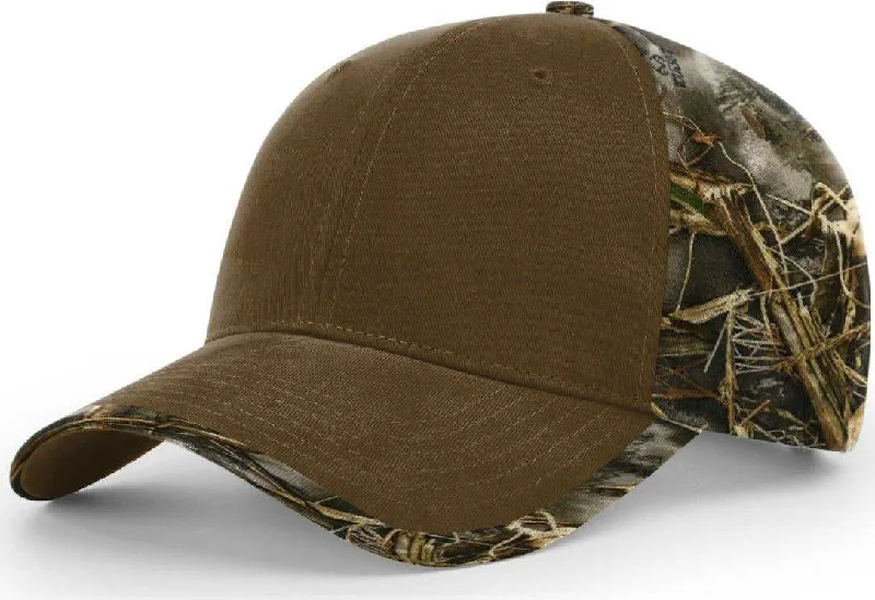 Stylish Boater Hat-Richardson 844 Duck Cloth Front W/ Camo Back Caps- Buck Max7