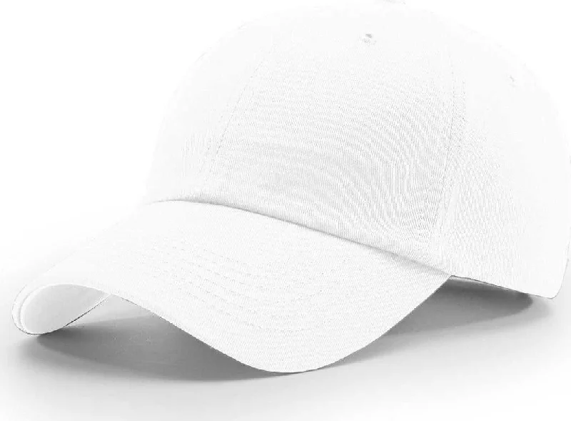 Weather-Resistant Hat-Richardson R65S Relaxed Twill Snapback Cap - White