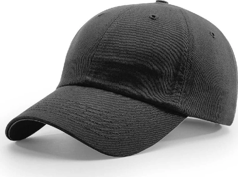 Designer Logo Branded Hat-Richardson R65S Relaxed Twill Snapback Caps - Black