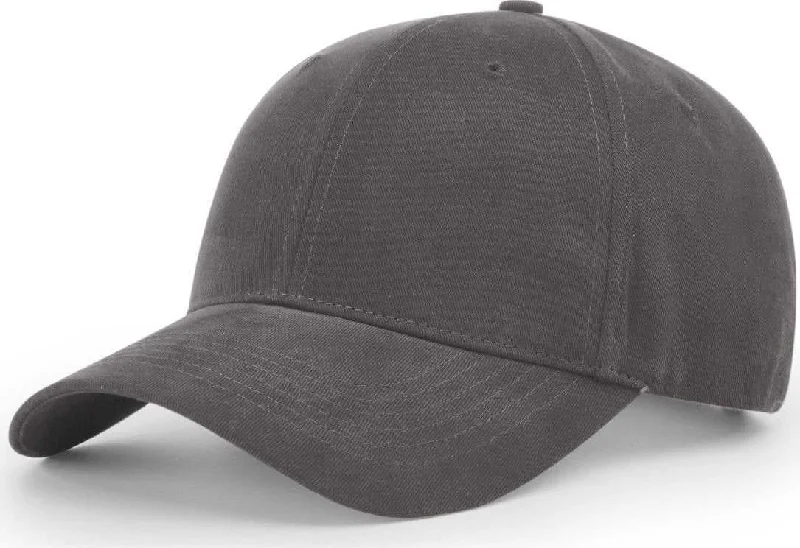 Luxury Cashmere Hat-Richardson R75S Casual Twill Snapback Cap - Charcoal