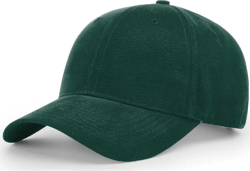 Iconic Gangster Hat-Richardson R75S Casual Twill Snapback Cap - Dark Green