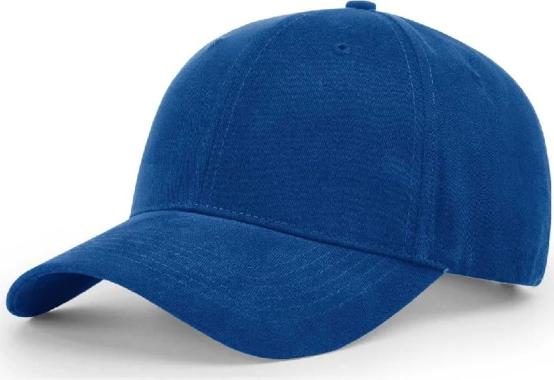 Hand-Stitched Wool Hat-Richardson R75S Casual Twill Snapback Cap - Royal