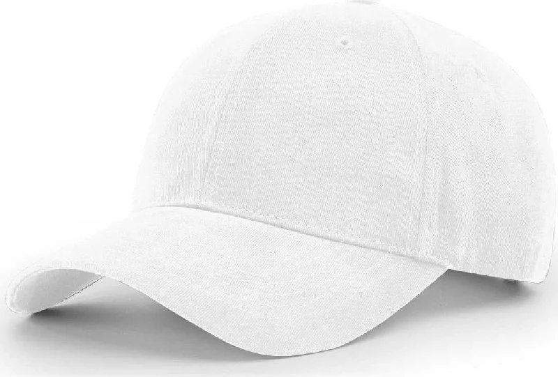 Custom Monogram Hat-Richardson R75S Casual Twill Snapback Cap - White