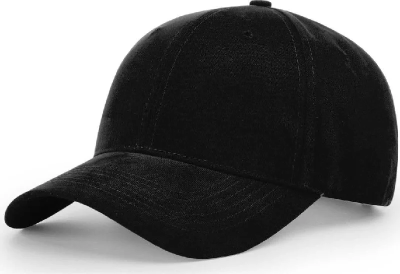 Ultra-Stylish Bucket Hat-Richardson R75S Casual Twill Snapback Caps - Black