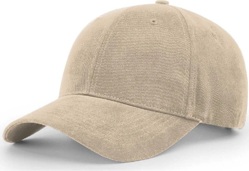 Luxurious Cashmere Blend Hat-Richardson R75S Casual Twill Snapback Caps - Stone