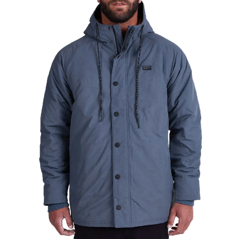 Salty Crew Long Shore Parka Jacket - Dark Slate