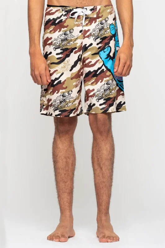 Shorts For Indie Bands-Santa Cruz Shorts Screaming Hand Board Short - Slasher Camo