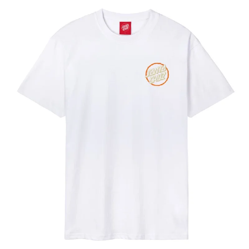 T-Shirt With Glow Effects-Santa Cruz T-Shirt Breaker Check Opus Dot - White