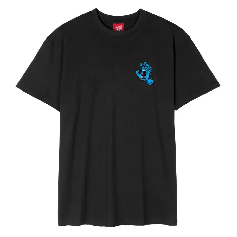 T-Shirt For Festival Vibes-Santa Cruz T-Shirt Screaming Hand Chest - Black