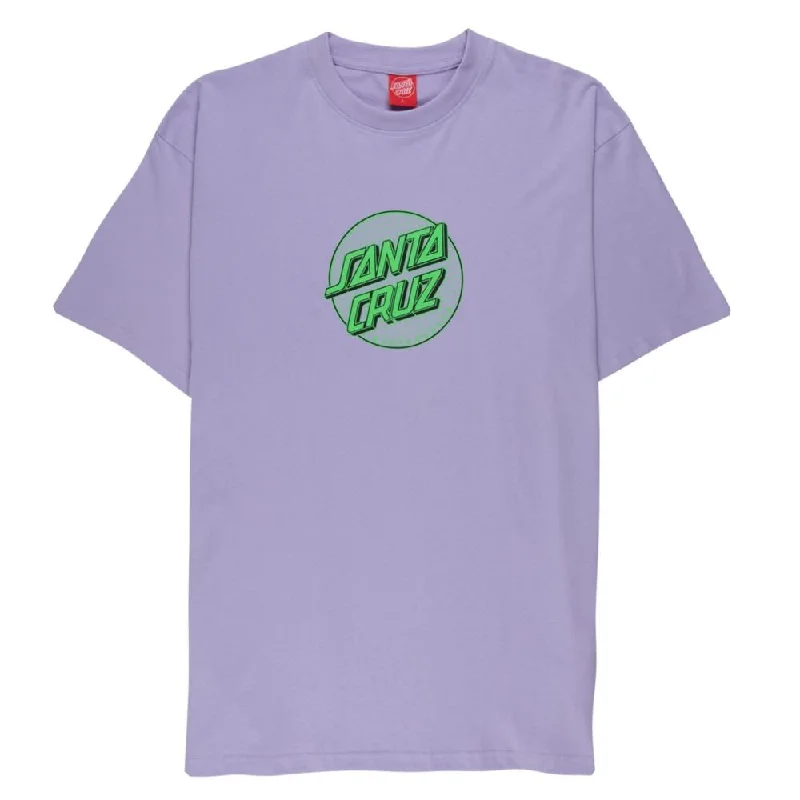 T-Shirt With Collector Tags-Santa Cruz T-Shirt Wireframe Dot Front T-Shirt - Lavender