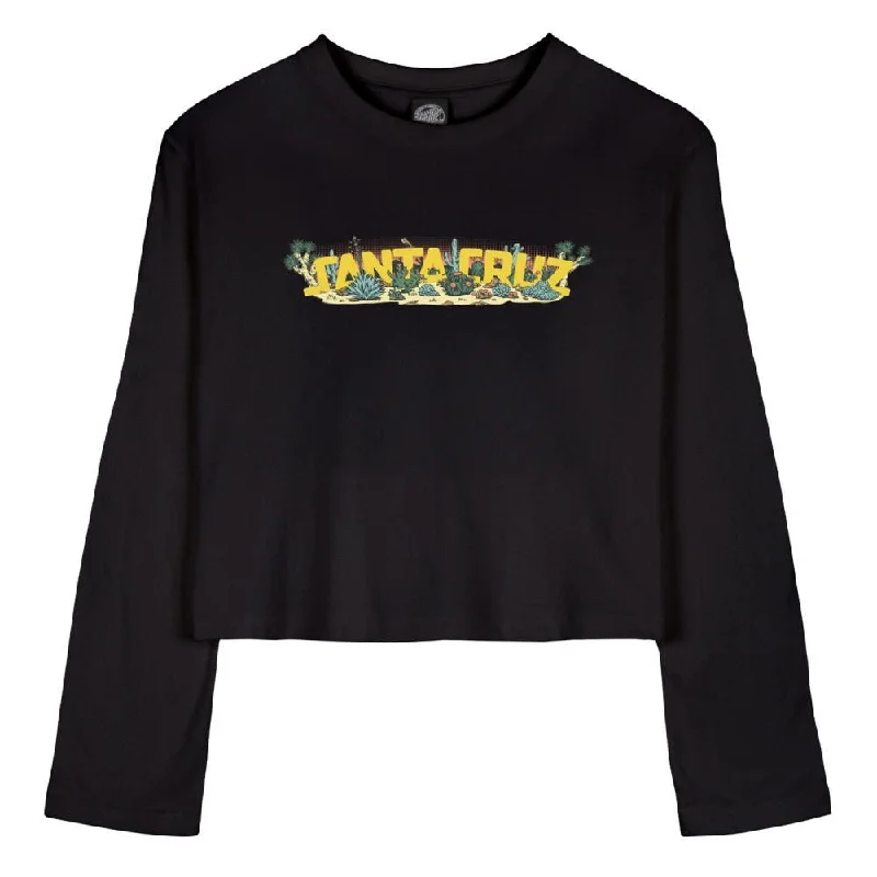 T-Shirt For New Year Hopes-Santa Cruz Womens L/S T-Shirt Desert Strip - Black