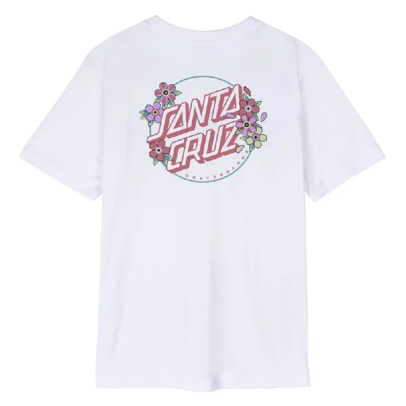 T-Shirt For River Vibes-Santa Cruz Women's T-Shirt Blooming Dot T-Shirt - White