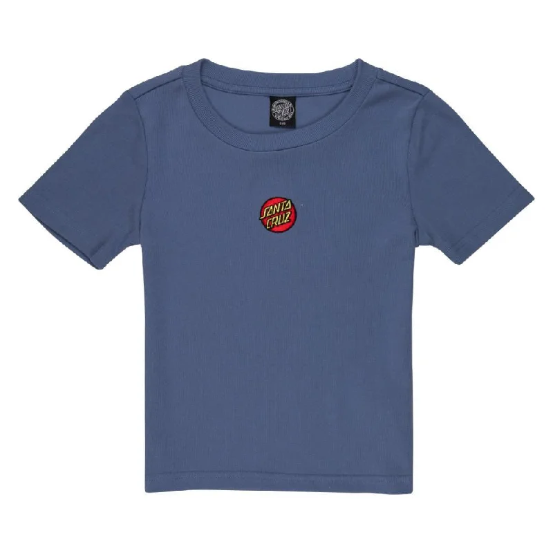 T-Shirt With Stage Crew-Santa Cruz Womens T-Shirt Classic Dot Emb T-Shirt - Blue