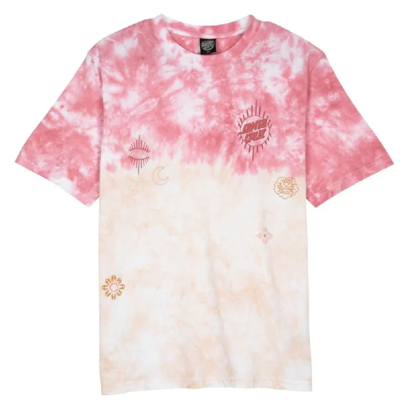 T-Shirt For Flea Market Fans-Santa Cruz Womens T-Shirt Scatter - Pink Dip Dye