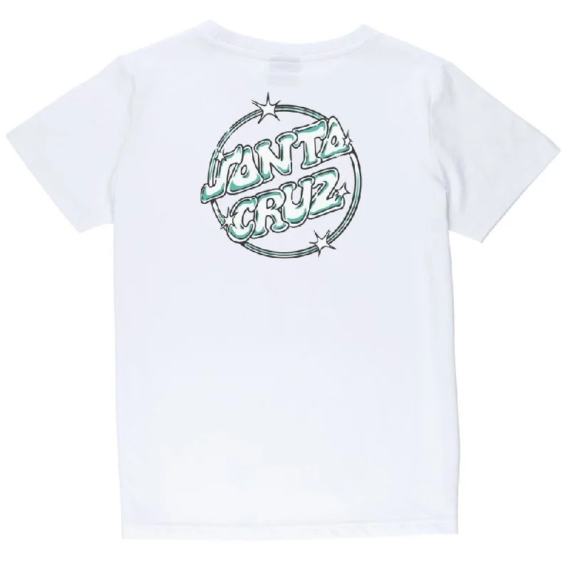 T-Shirt With Regional Teams-Santa Cruz Youth T-Shirt Youth Glint Dot - White