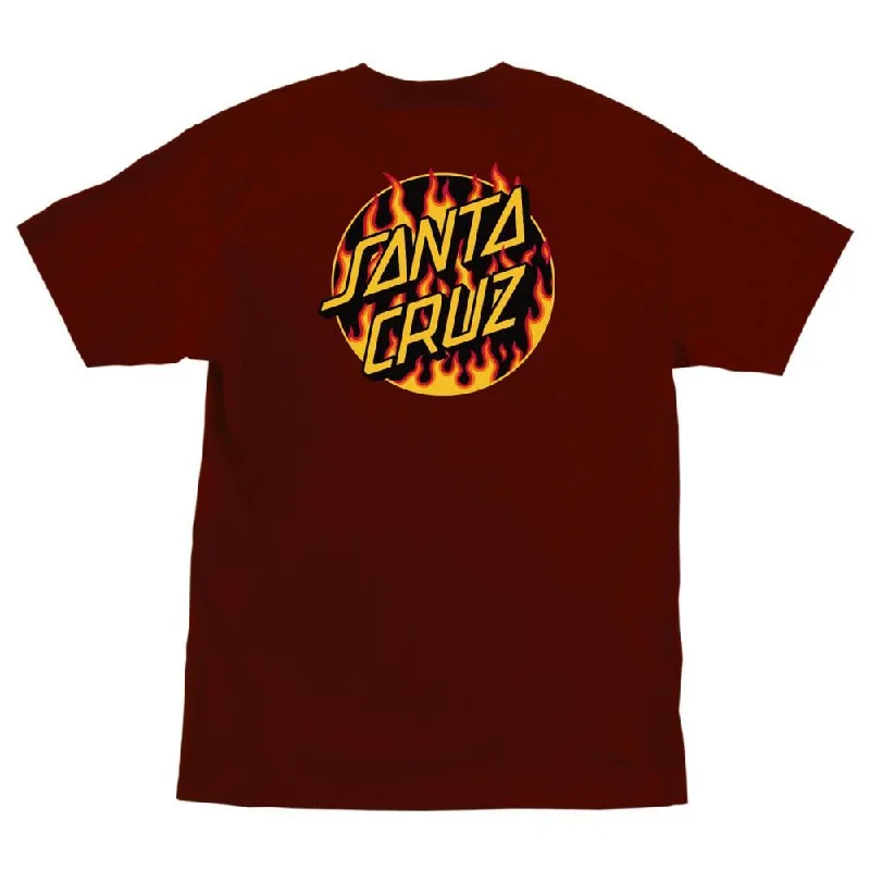 T-Shirt For Surf Life-SCR x Thrasher T-Shirt Thrasher Flame Dot - Burgundy