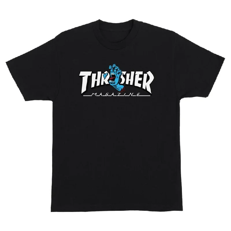 T-Shirt For Backstage Fun-SCR x Thrasher T-Shirt Thrasher Screaming Logo - Black