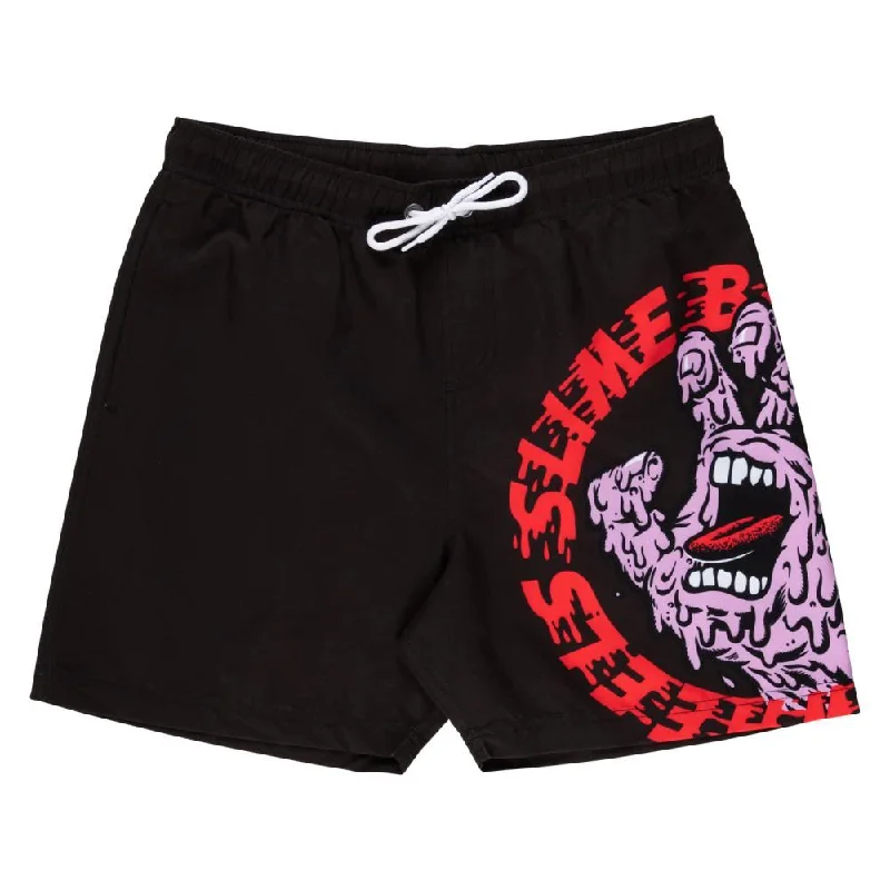 Shorts With Guitar Strings-Slime Balls Swim Shorts SB Hand - Black