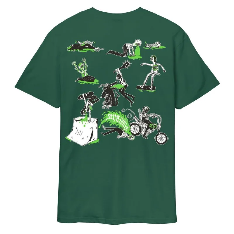 T-Shirt For New Year Hopes-Slime Balls T-Shirt Scene Report - Alpine Green