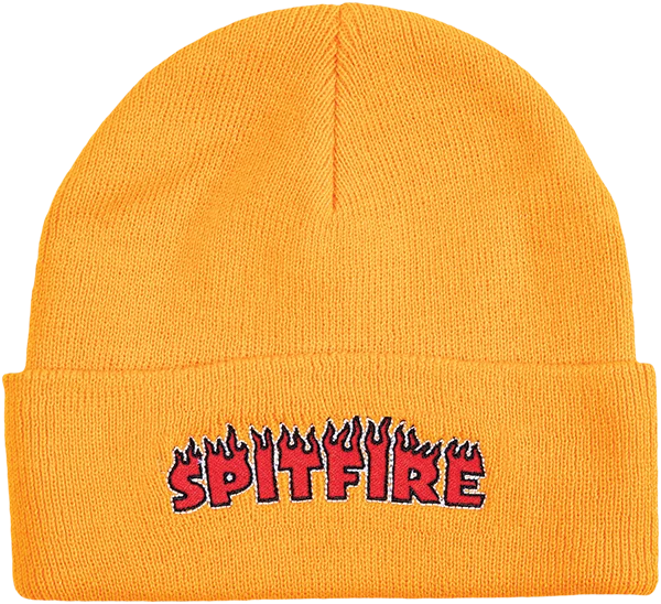 Elegant Pearl Embellished Hat-Spitfire Flash Fire Beanie Orange/Red