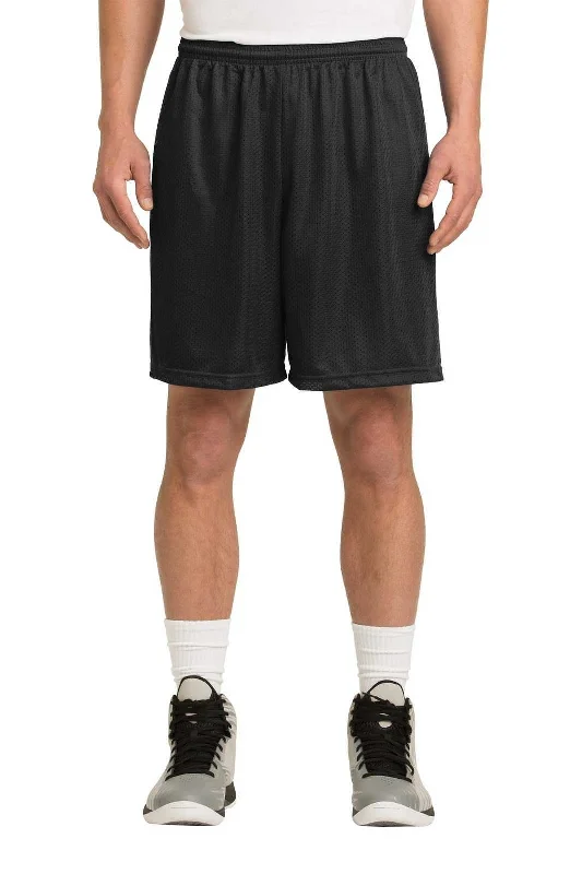 Shorts For Podcast Listeners-Sport-Tek ST510 PosiCharge Classic Mesh Short - Black