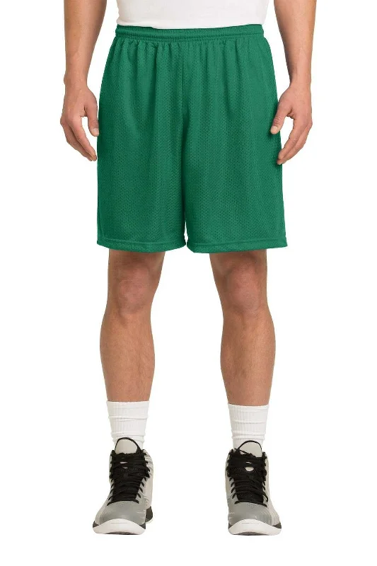 Shorts With Pixel Patterns-Sport-Tek ST510 PosiCharge Classic Mesh Short - Kelly Green