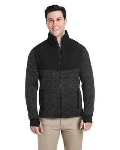 Spyder S17740 Men's Passage Sweater Jacket - Black Powdr Black