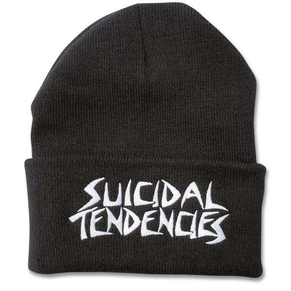 UV Protection Sun Hat-Suicidal Tendencies Beanie Embroidered ST OG Logo - Black