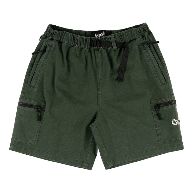 Shorts For Instagram Reels-Summit Enzyme-Washed Ripstop Cargo Short - Ivy