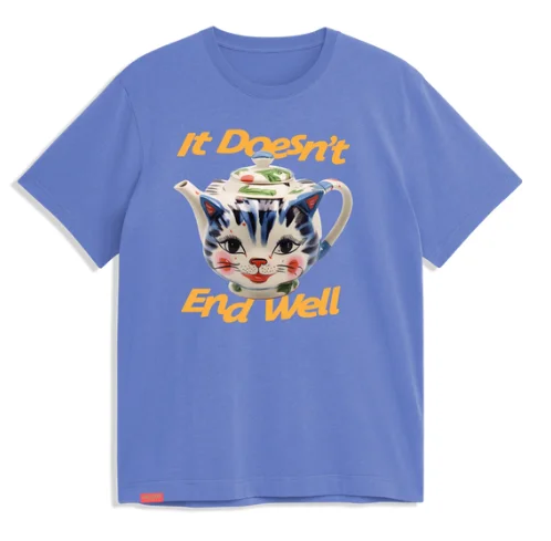 T-Shirt For Family Ties-Tea Pot Tee | Blue