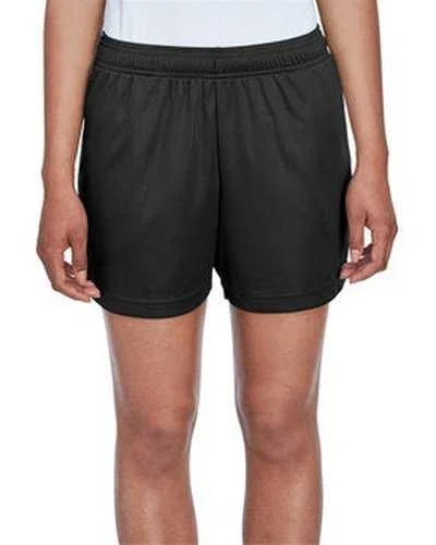 Shorts With Football Prints-Team 365 TT11SHW Ladies' Zone Performance Short - Black