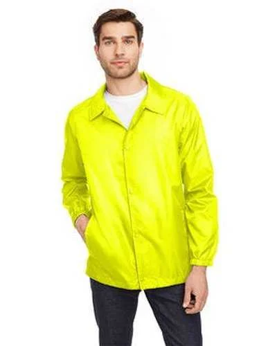 Team 365 TT75 Adult Zone Protect Coaches Jacket - Safety Yellow