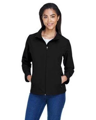 Team 365 TT80W Ladies' Leader Soft Shell Jacket - Black