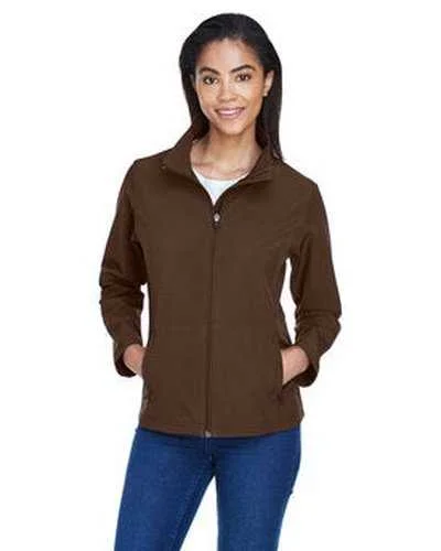 Team 365 TT80W Ladies' Leader Soft Shell Jacket - Sport Dark Brown