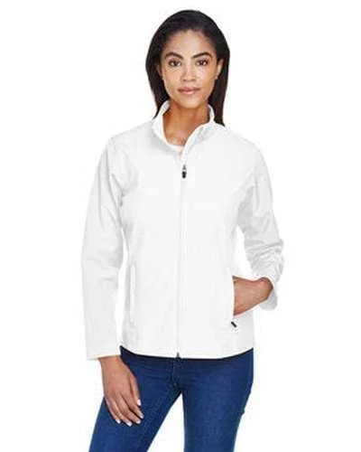 Team 365 TT80W Ladies' Leader Soft Shell Jacket - White